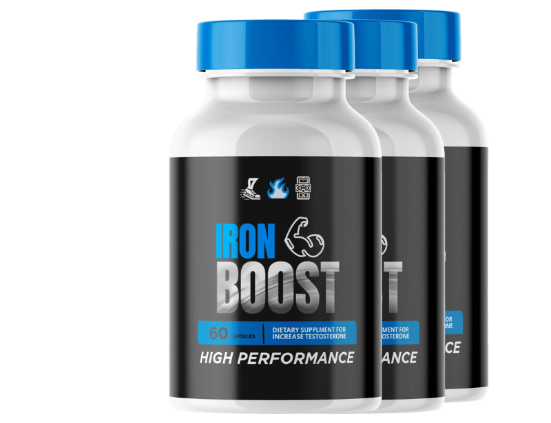 Iron Boost Popular Package - 90 Days of Masculine Vitality - 3 Bottles Testosterone Formula